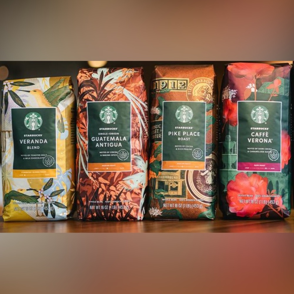 Four bags of expired starbucks coffee